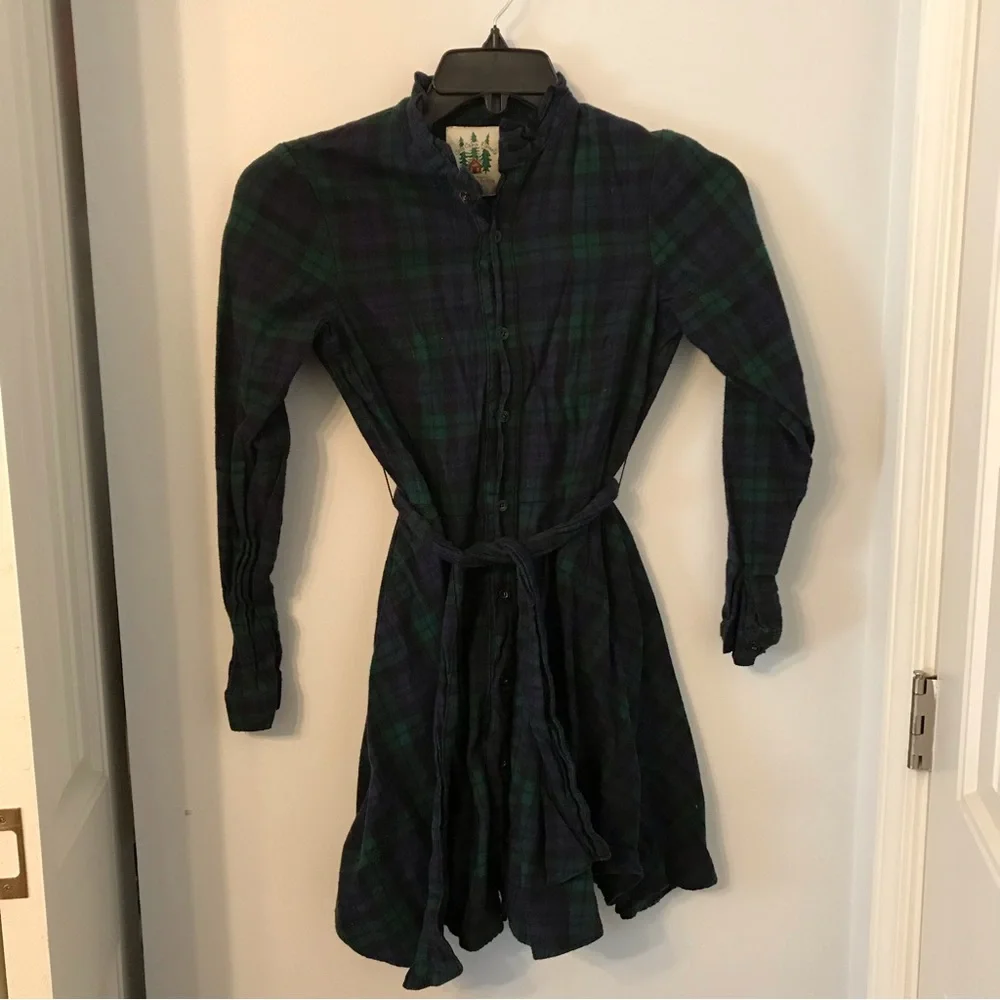 Kiel James Patrick cozy cabin flannel plaid dress xs